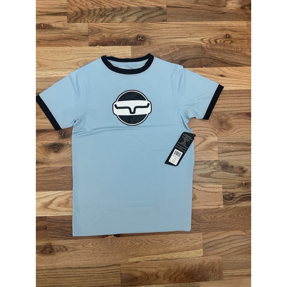 Kimes Ranch Boys Performance Short Sleeve Shirt Small NWT Ringer Tee